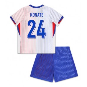 Francie Ibrahima Konate #24 Dětské Venkovní dres komplet ME 2024 Krátký Rukáv (+ trenýrky)